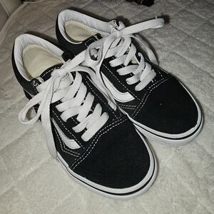 Vans Classic Black and White Lace-Up Sneakers